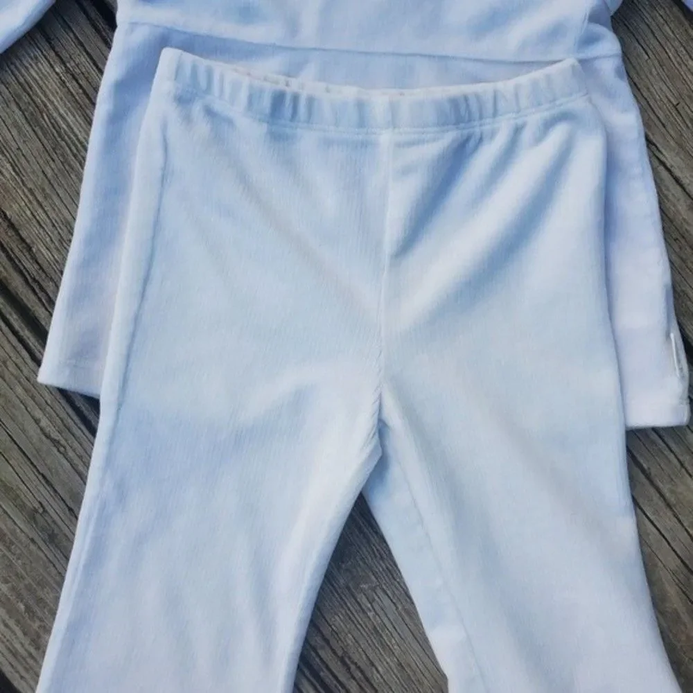 The Children's Place White Velour Matching Set